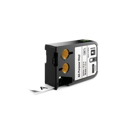 Etiketbånd til mærkemaskine DYMO All-Purpose Vinyl 19 mm x 7 m - sort på hvid