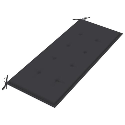 Havebænk med hynde 120 cm bambus