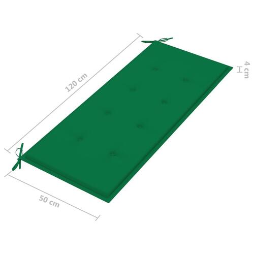 Havebænk med hynde 120 cm bambus