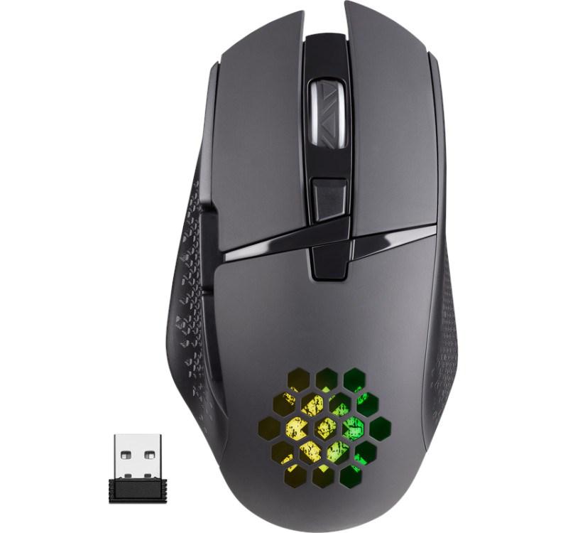 Trådløs gaming-mus Defender GM-514 Glory RGB 3.200 DPI (sort) billede