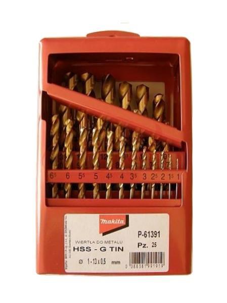 Borsæt til metal Makita HSS-G TiN - 25 dele, 1-13 mm billede