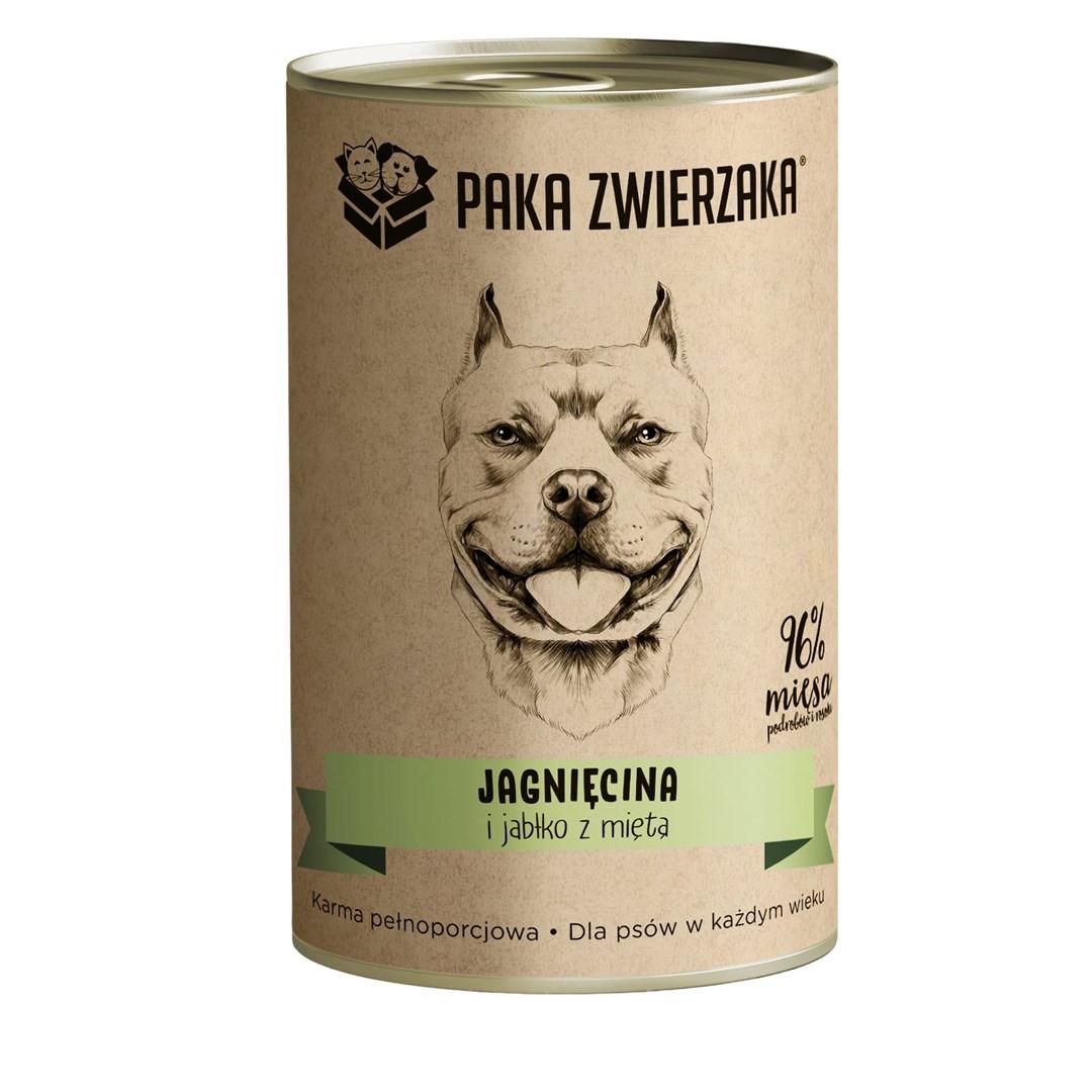 Hundefoder vådfoder PAKA ZWIERZAKA – lam og æble med mynte, 400 g billede