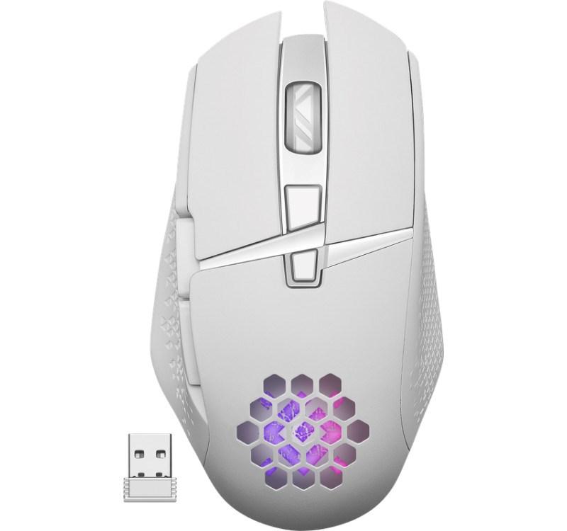 Trådløs gaming mus Defender GM-514 Glory RGB - hvid (3200 DPI) billede