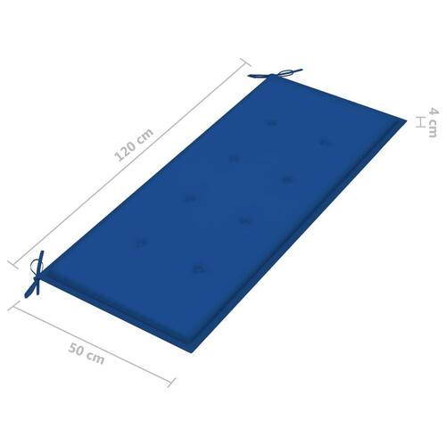 Havebænk med hynde 120 cm bambus