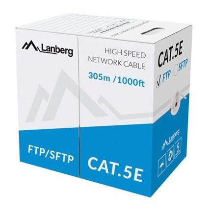 Netværkskabel Cat5e S/FTP 305 m – Lanberg, grå billede