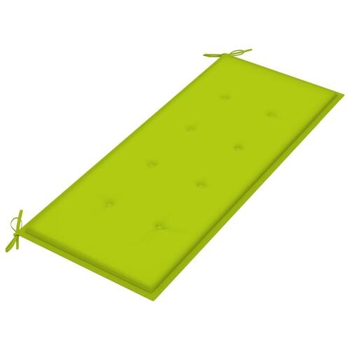 Havebænk med hynde 120 cm bambus