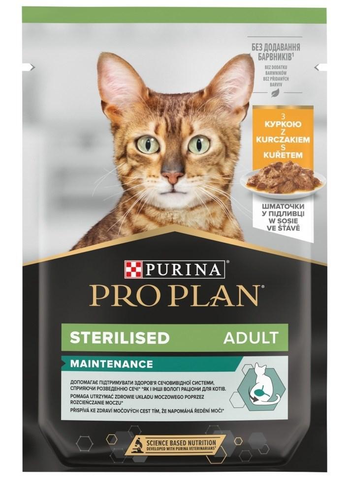 Vådfoder til kat – Purina Pro Plan Sterilised Maintenance Kylling 85 g billede