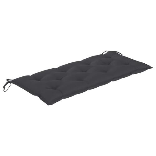 Havebænk med hynde 120 cm bambus
