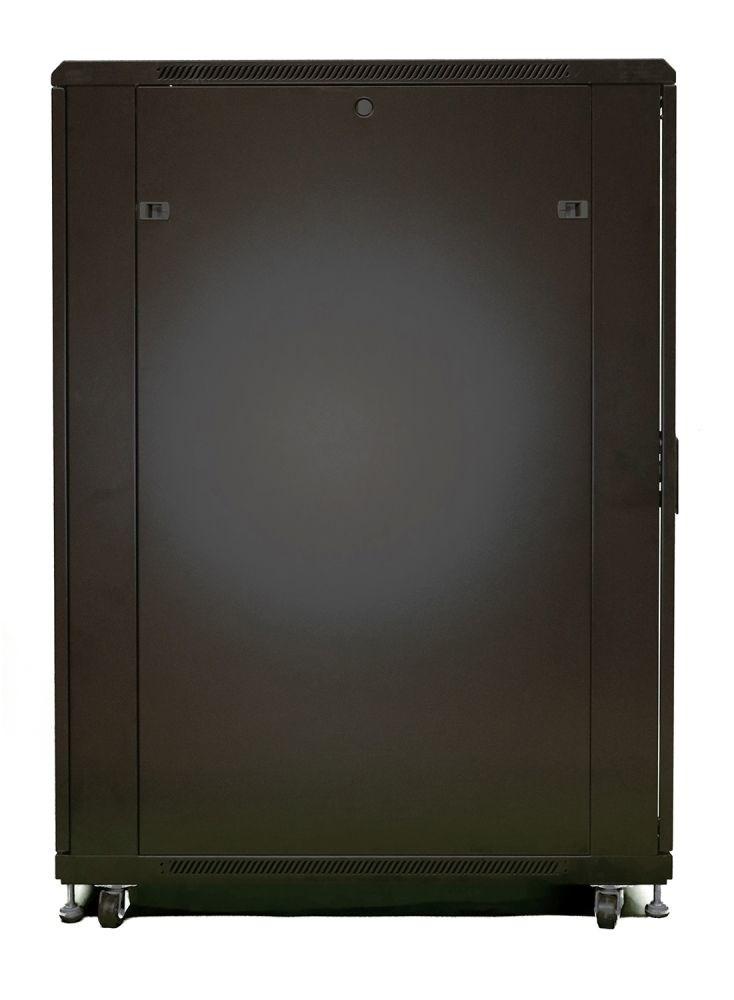 19" rackskab på hjul Extralink 27U - fritstående, sort billede