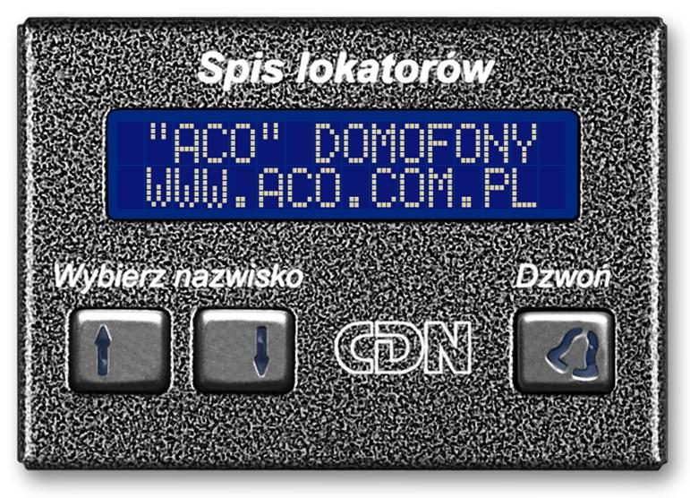 Dørtelefon-display ACO CDN-230E GR - elektronisk beboerliste, grafit billede
