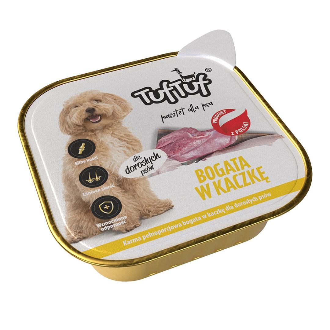Hundefoder vådfoder TufTuf ande-paté 300 g billede