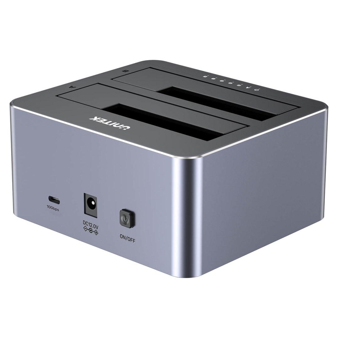Dockingstation til harddiske – UNITEK kloningsstation 2x SATA 2,5"/3,5" USB-C 10 Gbit/s billede