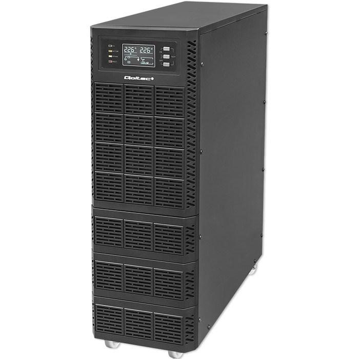 UPS online – Qoltec 10 kVA / 10.000 W med LCD, EPO og USB billede