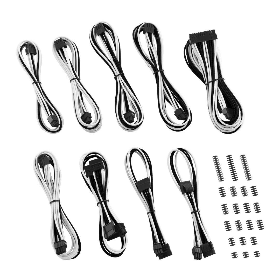 Strømforsyningskabel kit - CableMod, intern, 0,85 m, sort/hvid billede