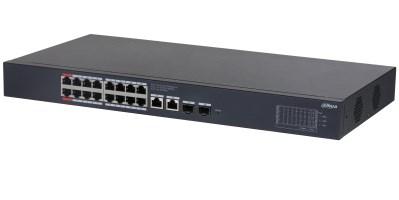 Netværksswitch DAHUA CS4220-16GT-240 - Managed L2 Gigabit PoE, sort billede