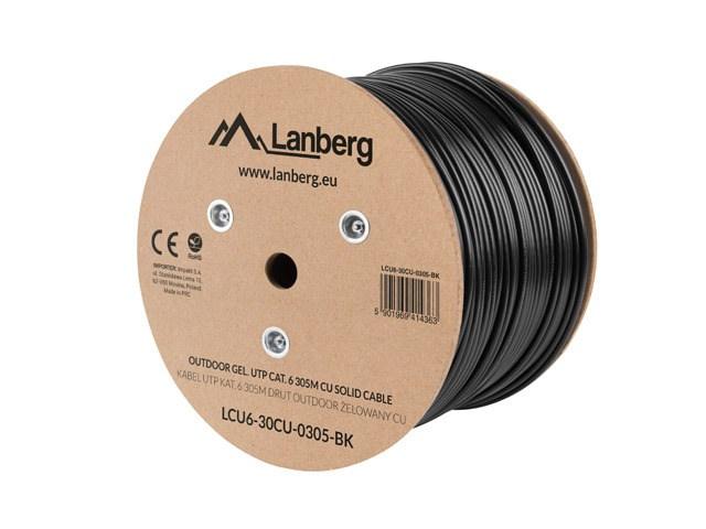 Netværkskabel Cat6 U/UTP – Lanberg – 305 m – sort billede