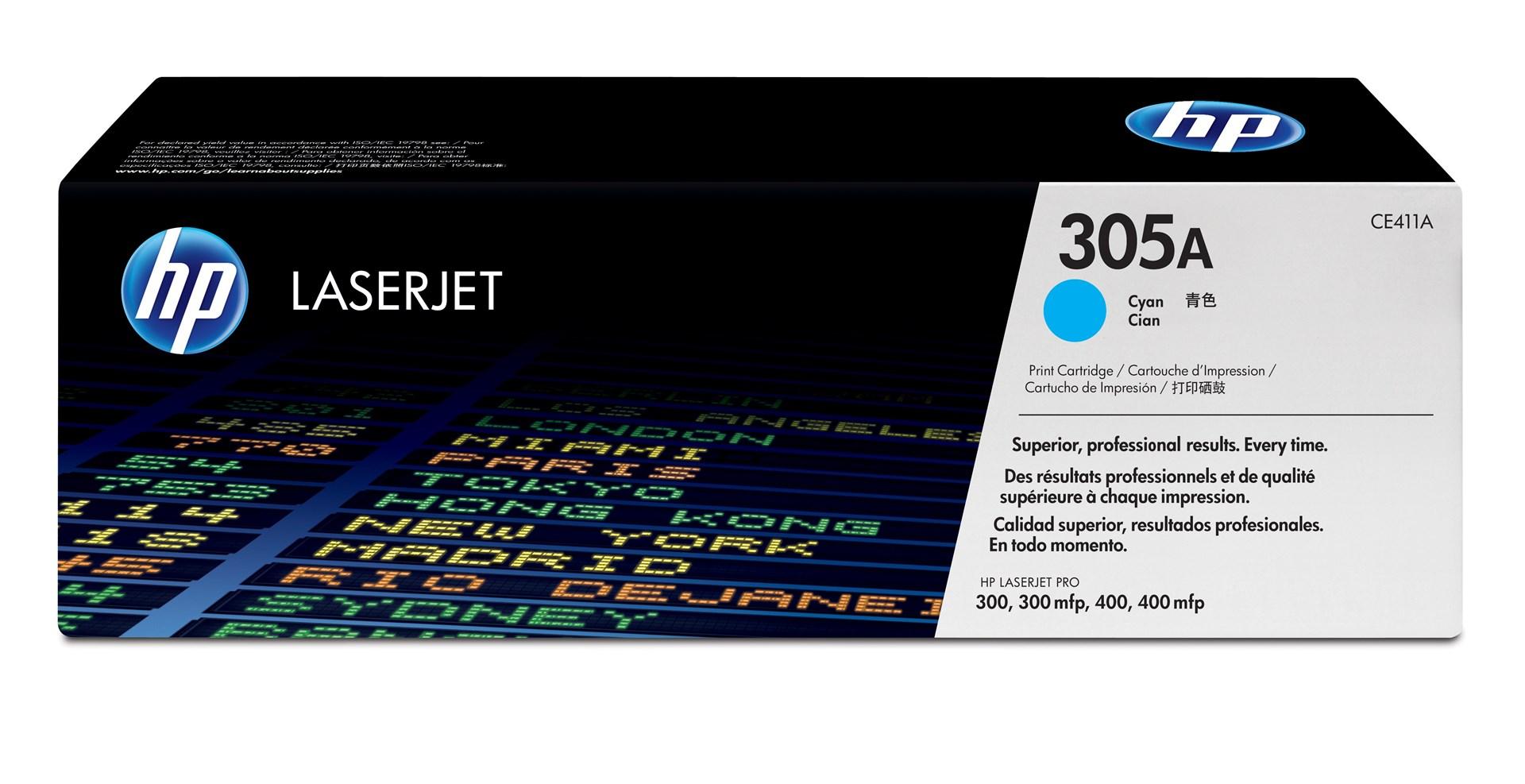 Toner til laserprinter HP 305A cyan - original
