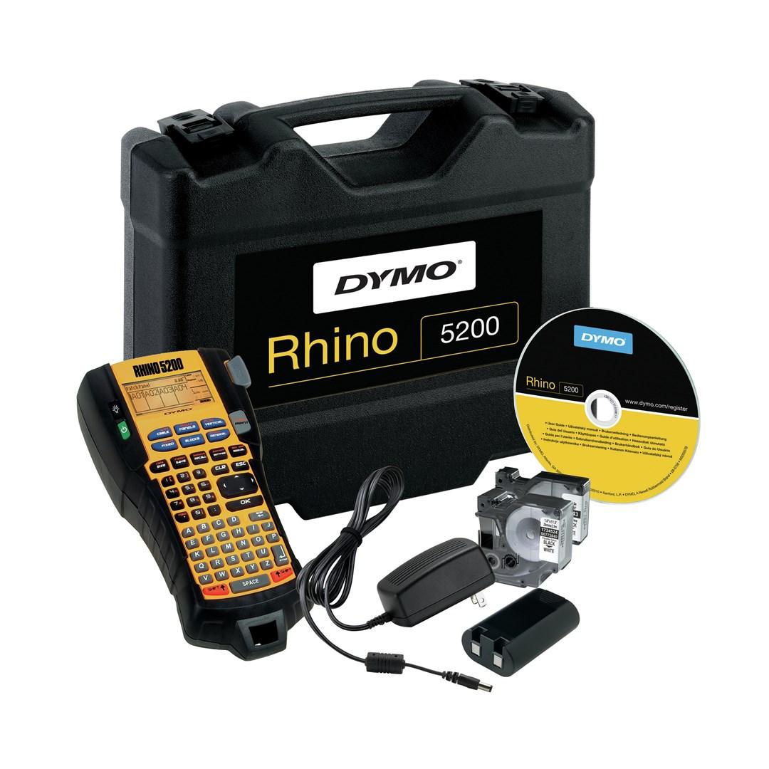 Etiketprinter DYMO Rhino 5200 Kit - termisk transfer, 180 × 180 dpi, ABC-tastatur