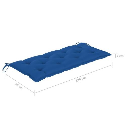 Havebænk med hynde 120 cm bambus