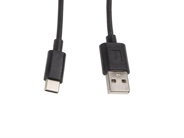 USB-C kabel 1 m – Lanberg, USB 2.0, sort billede