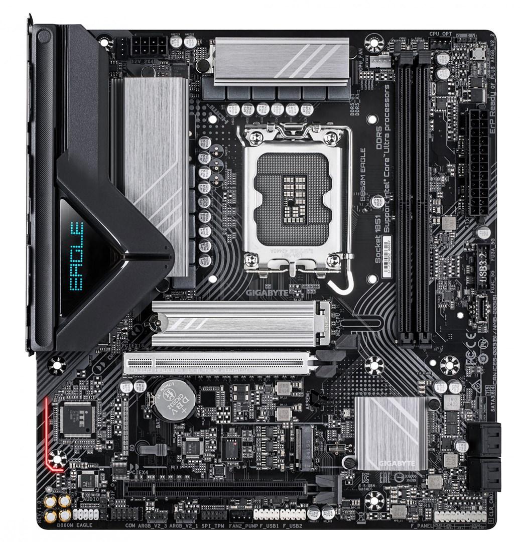 Bundkort Gigabyte B860M EAGLE – LGA 1851, DDR5 op til 9.066 MHz, 2x M.2 (PCIe 5.0/4.0), 2,5 GbE, USB 3.2 Gen 1 billede