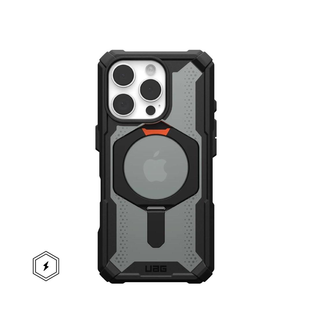 Mobilcover til iPhone - Urban Armor Gear Plasma XTE, MagSafe, sort/orange (6,3") billede
