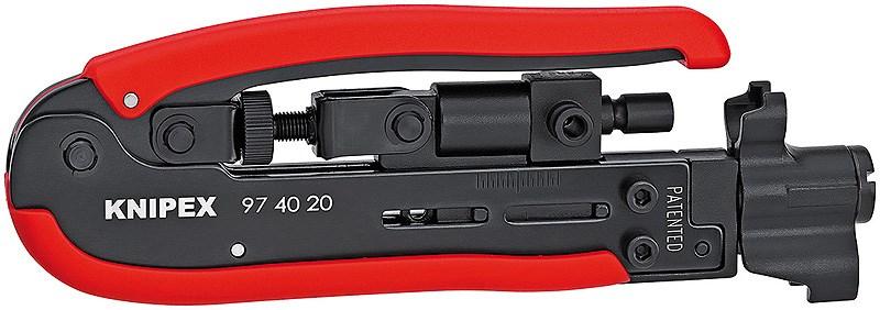 Tænger til koaksstik Knipex 97 40 20 - sort/rød billede