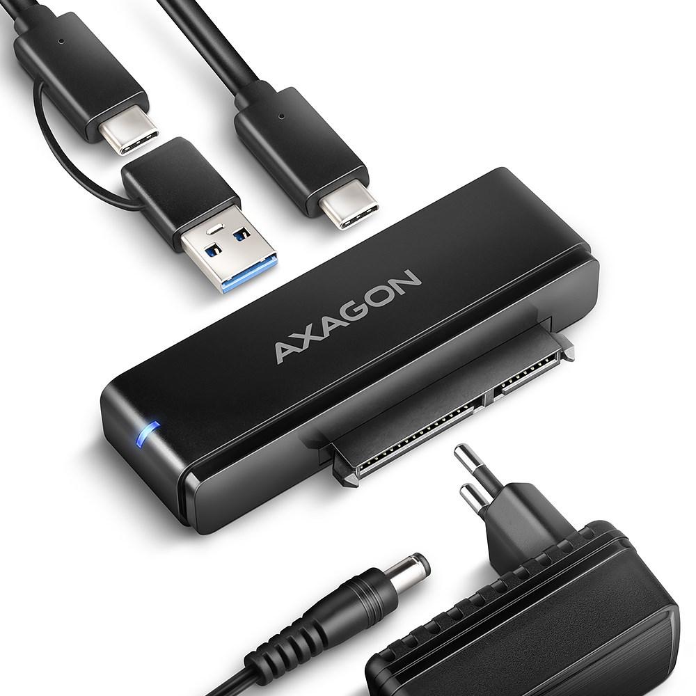 USB-C harddisk-adapter 10 Gbit/s til 2,5"/3,5" SATA - AXAGON FAST PORT X