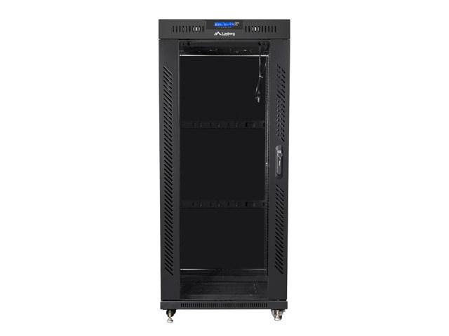 Serverrack 27U gulvmodel - Lanberg, sort 600×800 mm billede