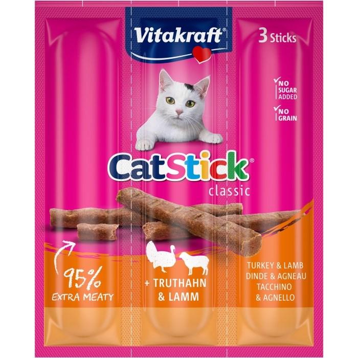 Kattegodbidder Vitakraft Cat Stick – kalkun & lam, 18 g (3 stk) billede