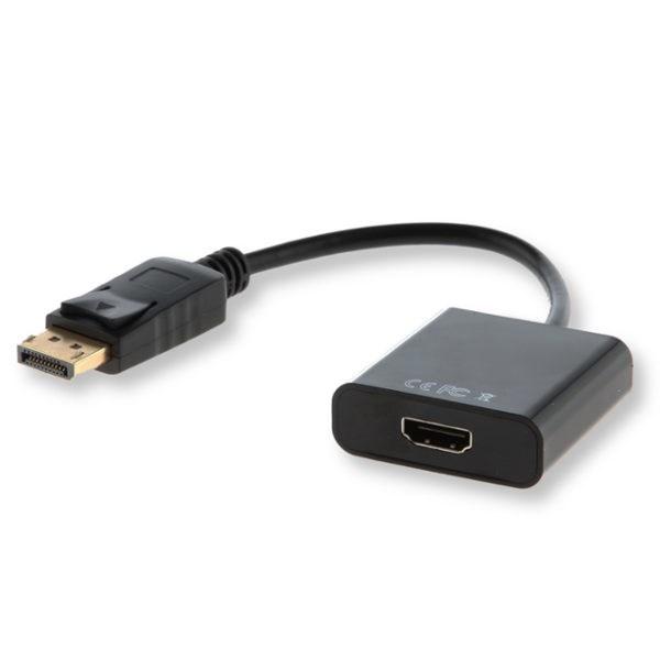 DisplayPort til HDMI adapter 0,2 m – Savio – sort billede