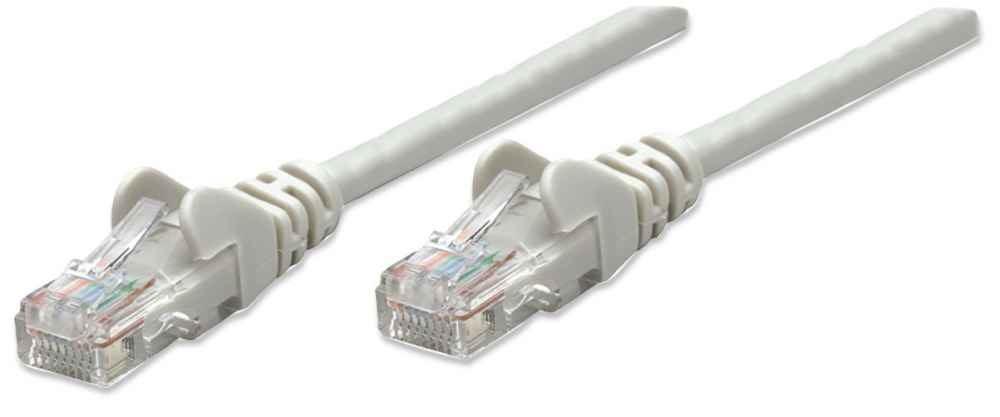 Netværkskabel Cat5e 2 m - Intellinet, grå, RJ45, snagless billede