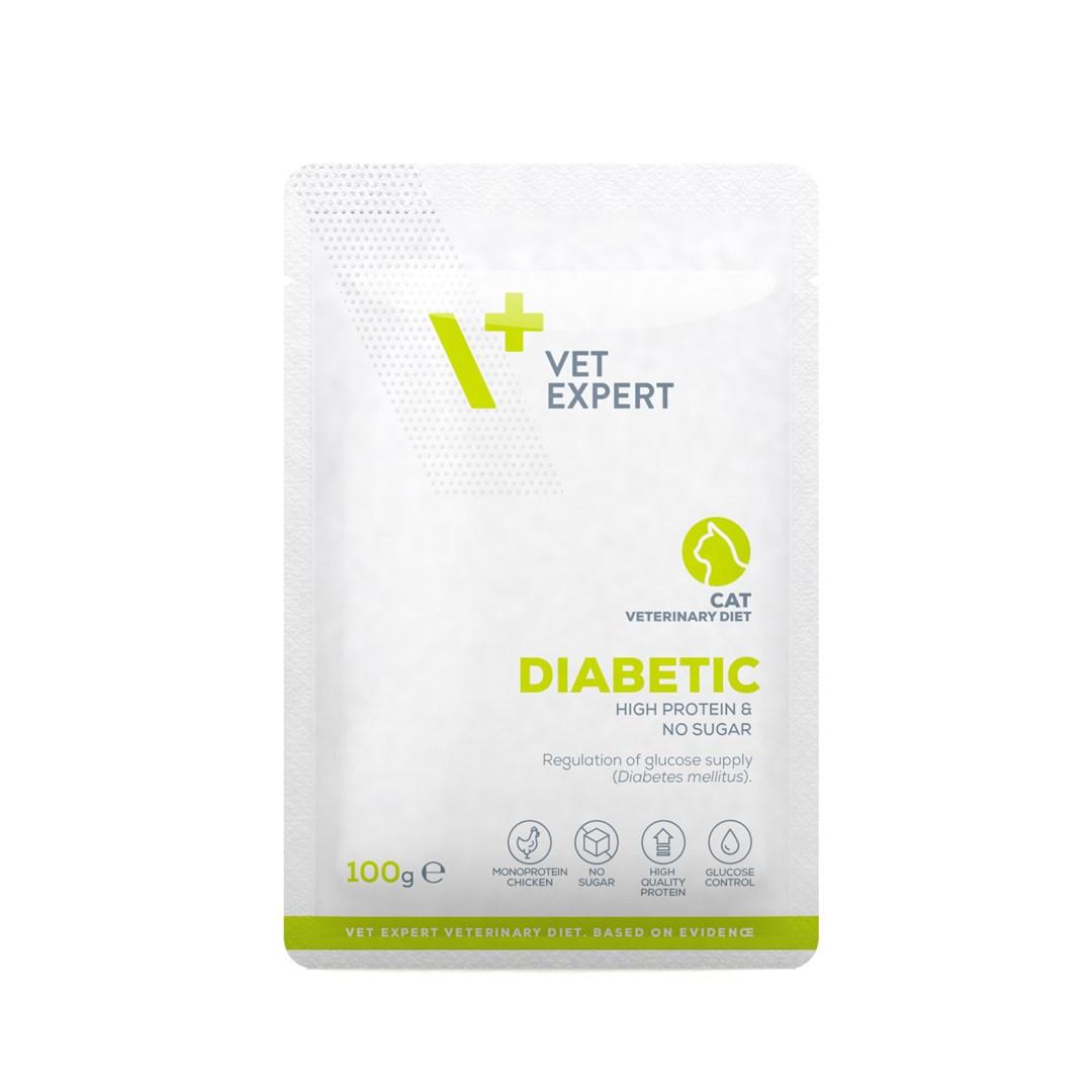 Kattemad vådfoder VetExpert Veterinary Diet Diabetic, 100 g billede