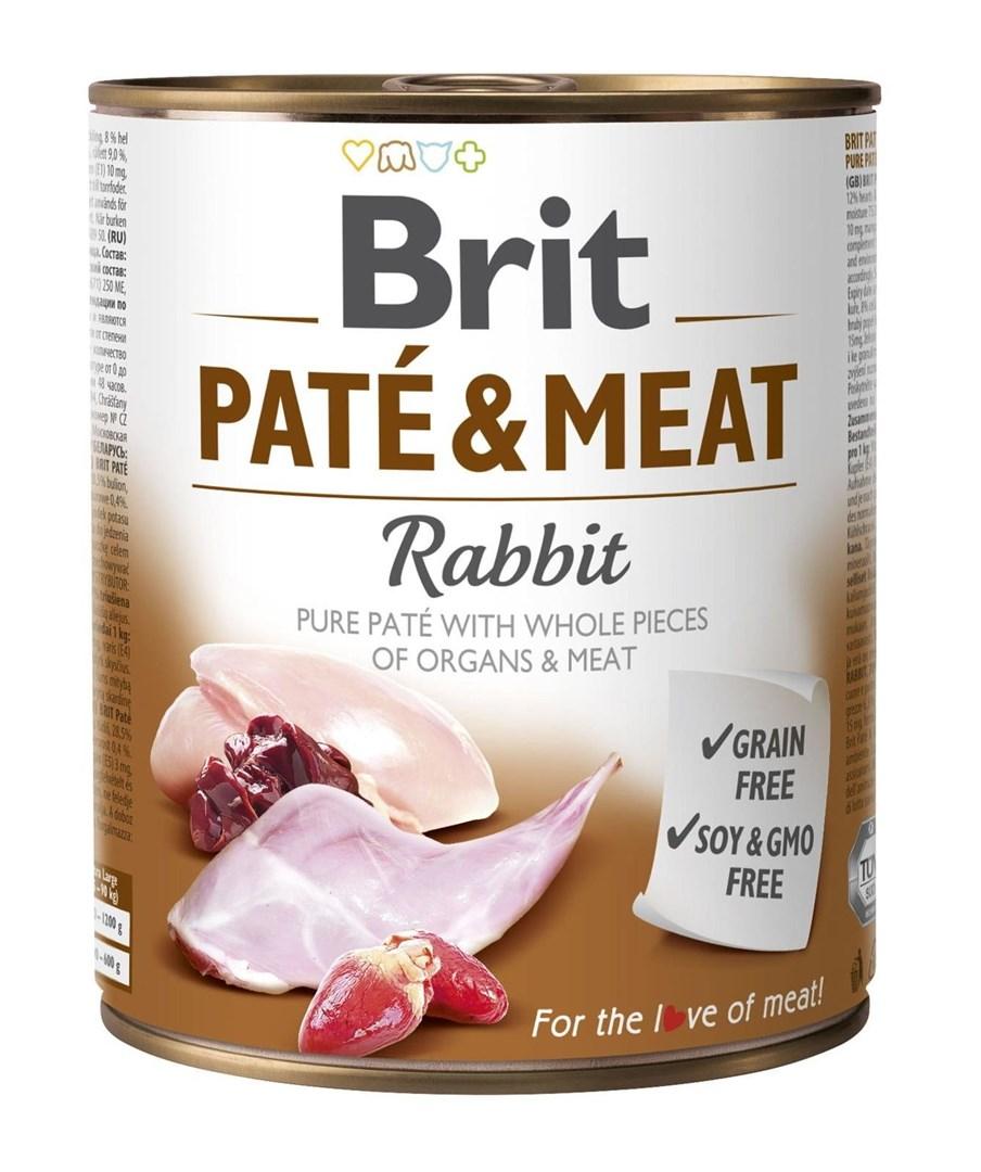 Hundefoder vådfoder Brit Paté & Meat – Kanin 800 g billede