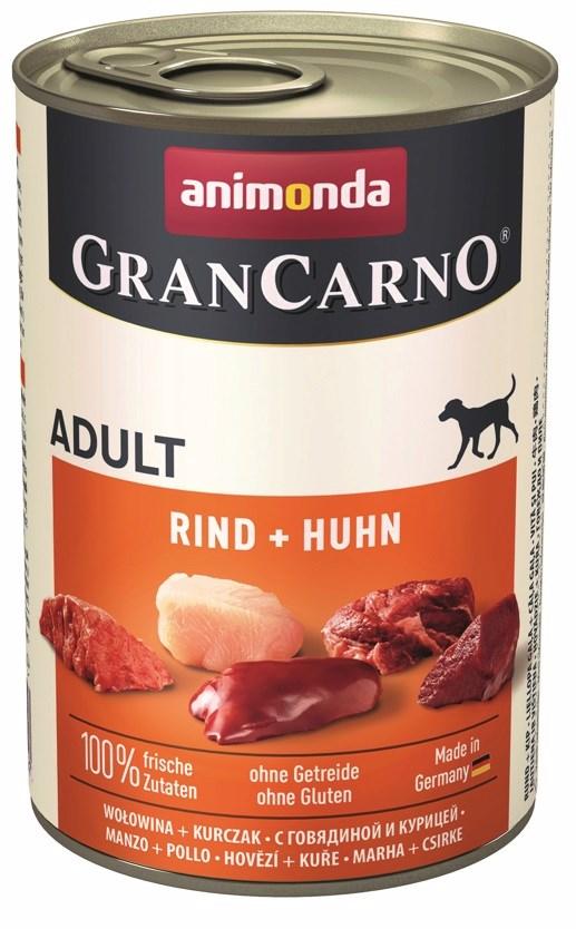 Hundefoder vådfoder animonda GranCarno Okse & Kylling Adult 400 g billede