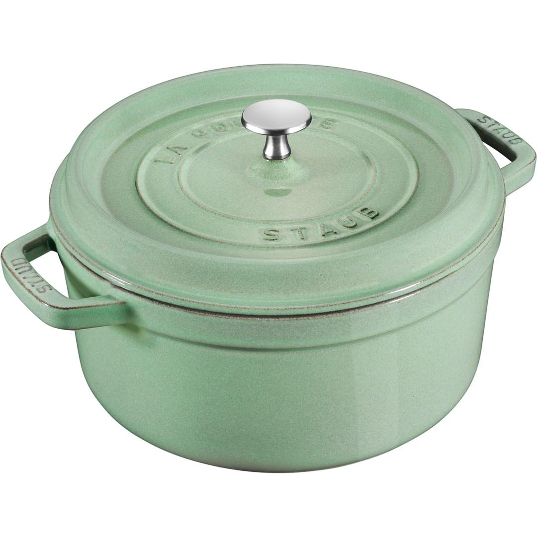 ZWILLING Staub La Cocotte gryde 6,7 l - rund støbejernsgryde, mint
