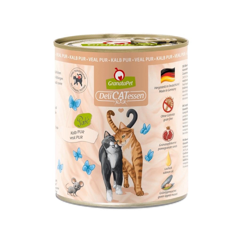 Vådfoder til kat – GranataPet DeliCATessen Kalv Pur 800 g billede