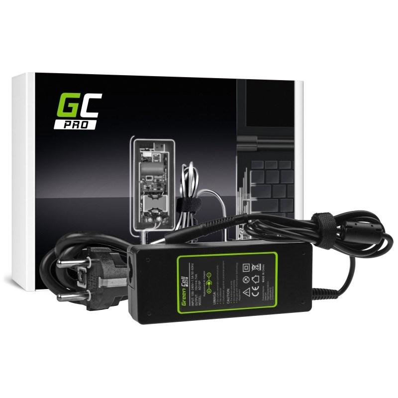 Strømforsyning til laptop Green Cell 90 W - HP, 19 V, sort billede
