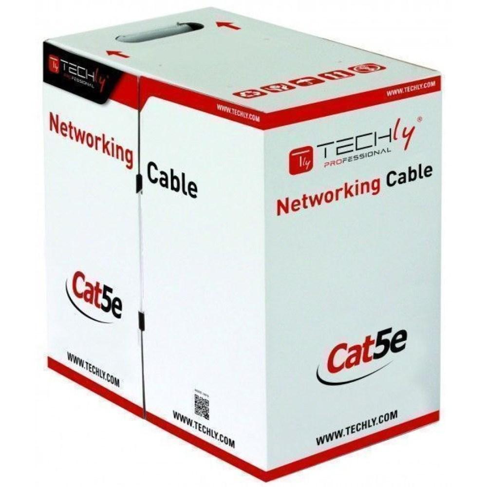 Netværkskabel Cat5e F/UTP – TECHly, 305 m, solid, sort (outdoor) billede