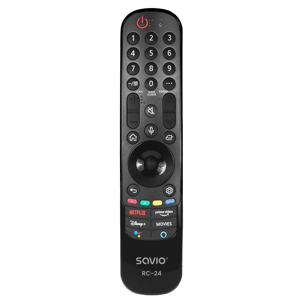 Fjernbetjening til LG TV - Savio RC-24 Universal/Erstatning, Smart TV billede