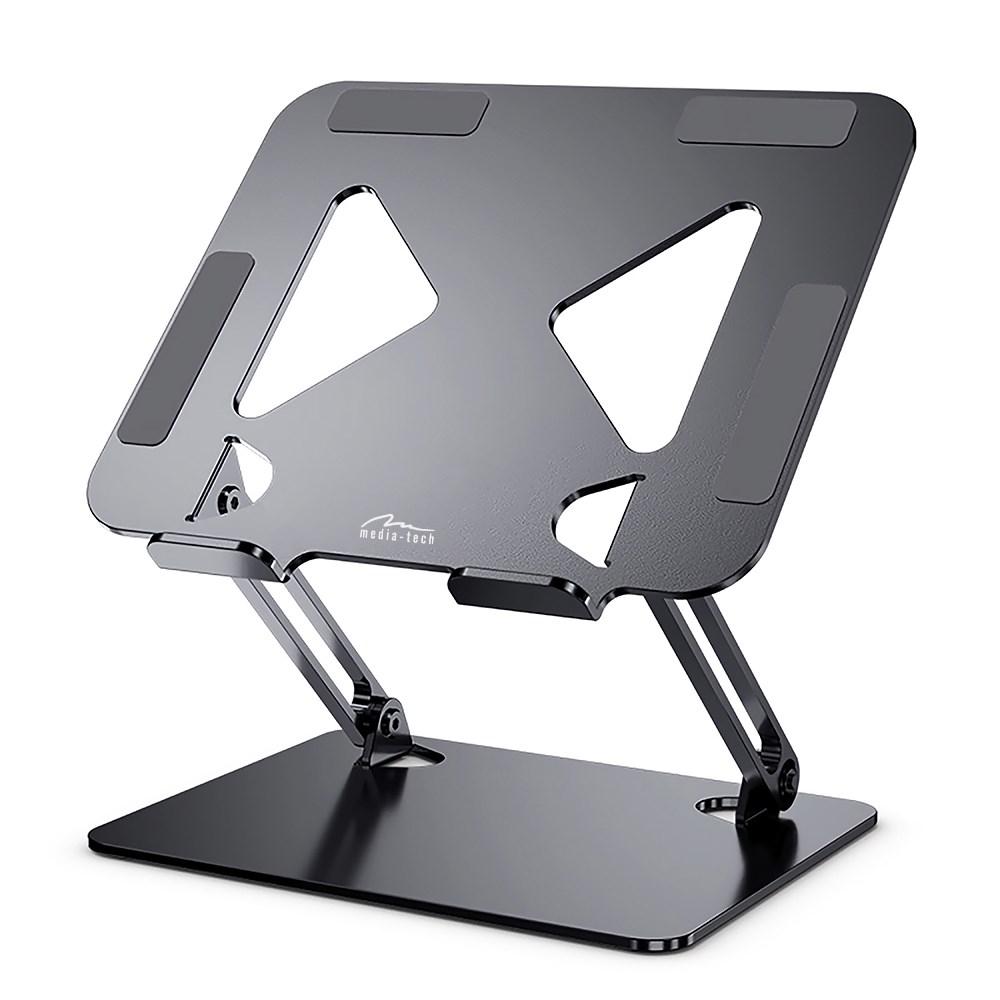 Laptop stander – Media-Tech justerbar, sølv, op til 17″ billede
