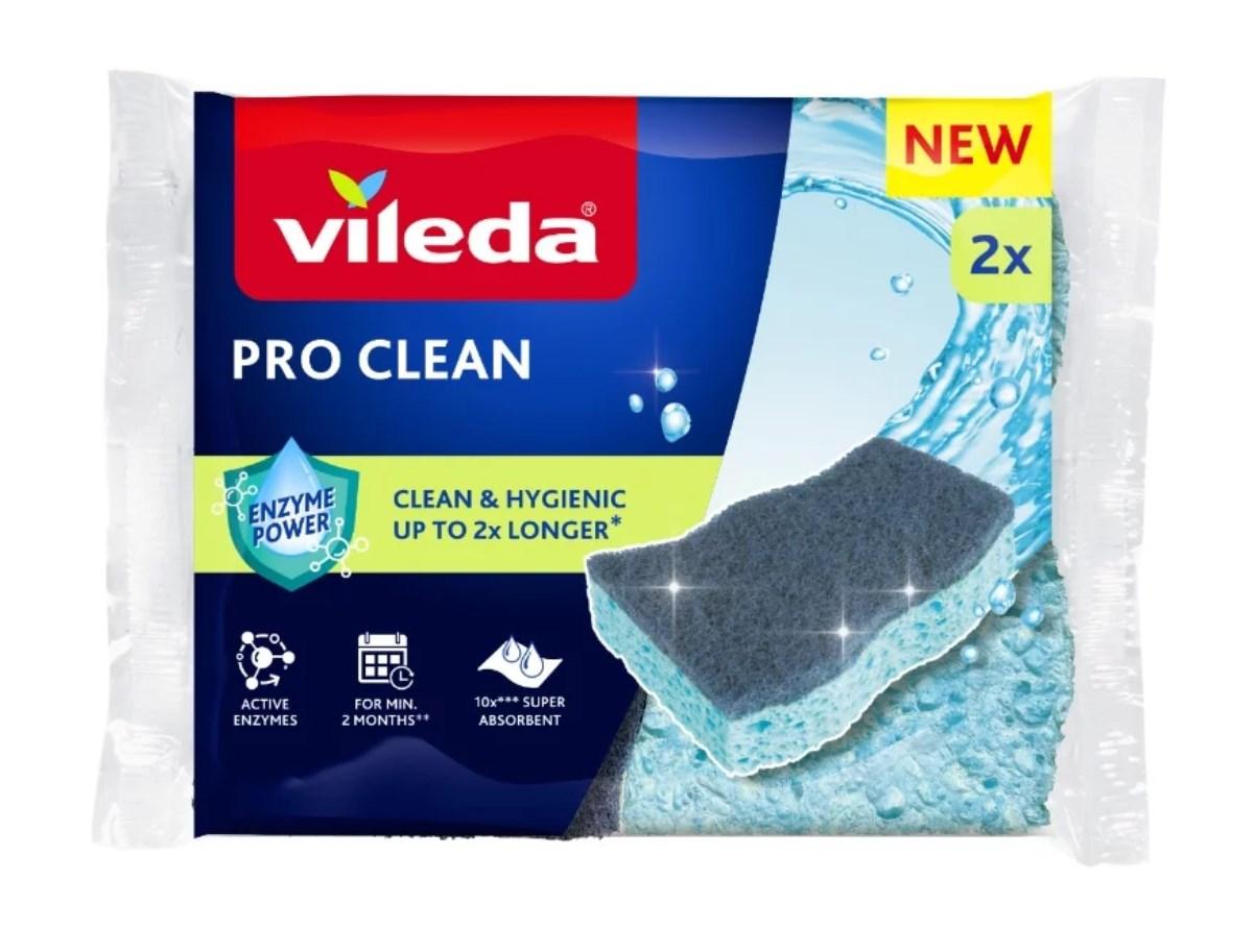 Opvaskesvamp med skureside Vileda Pro Clean - 2 stk billede