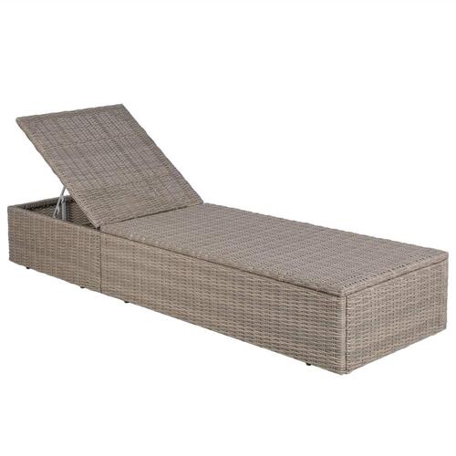Udendørs spisebordssæt 9 dele polyrattan brun