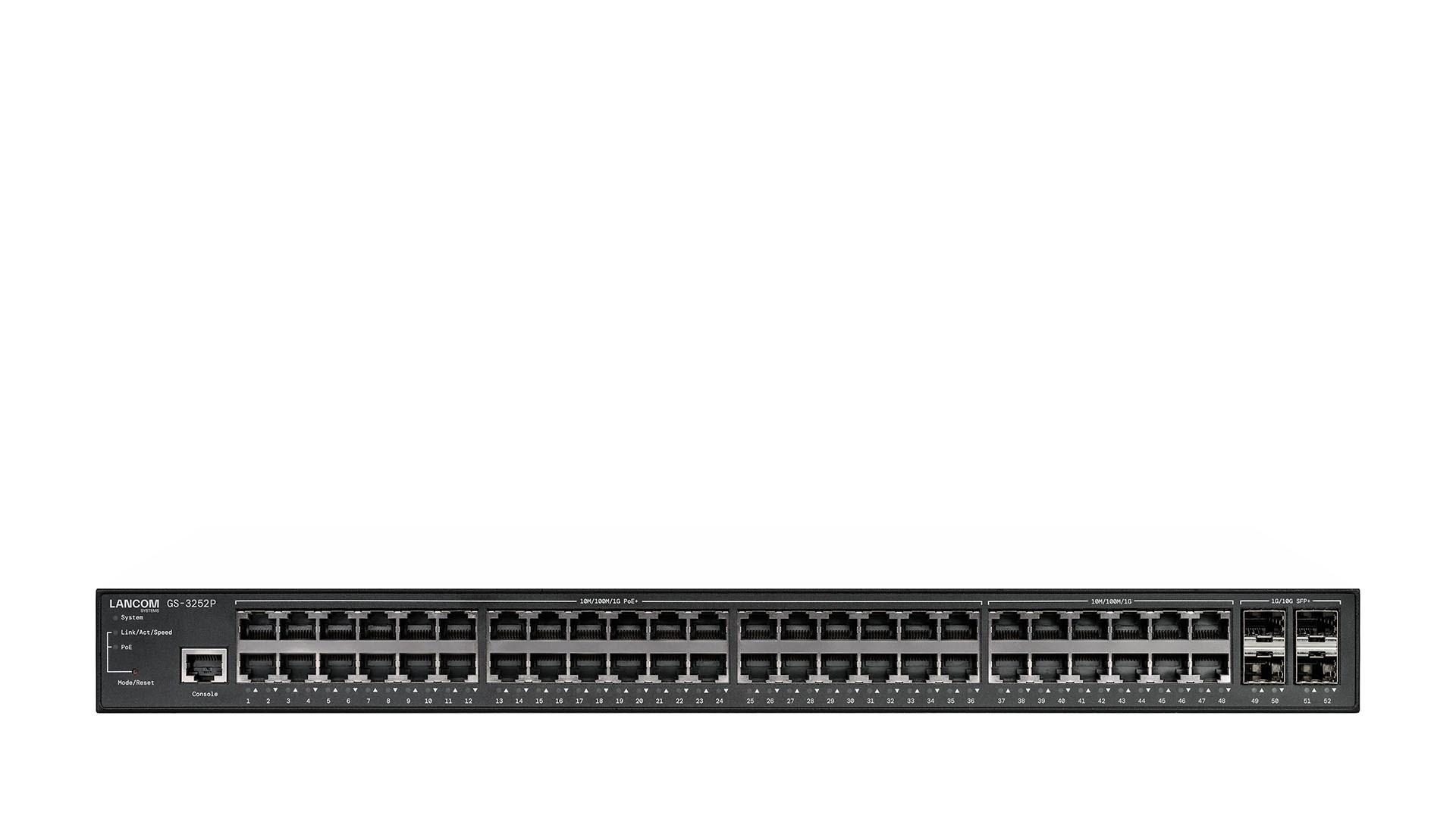 Netværksswitch LANCOM GS-3252P Managed L3 Gigabit Ethernet PoE 1U – sort billede