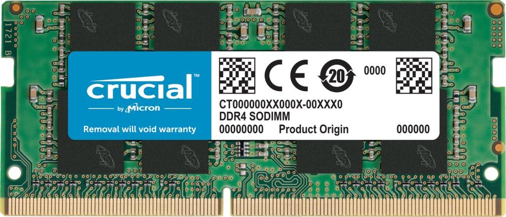 RAM DDR4 til bærbar - Crucial 16 GB 3200 MHz (1×16 GB)