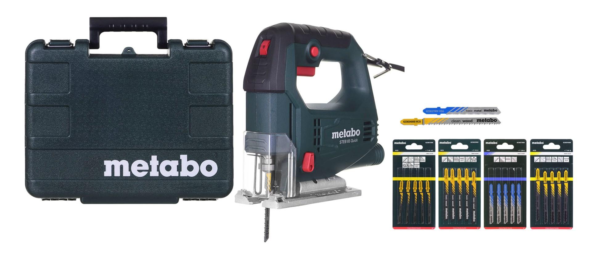 Stiksav Metabo STEB 65 Quick Set 450 W - med kuffert og 20 klinger billede