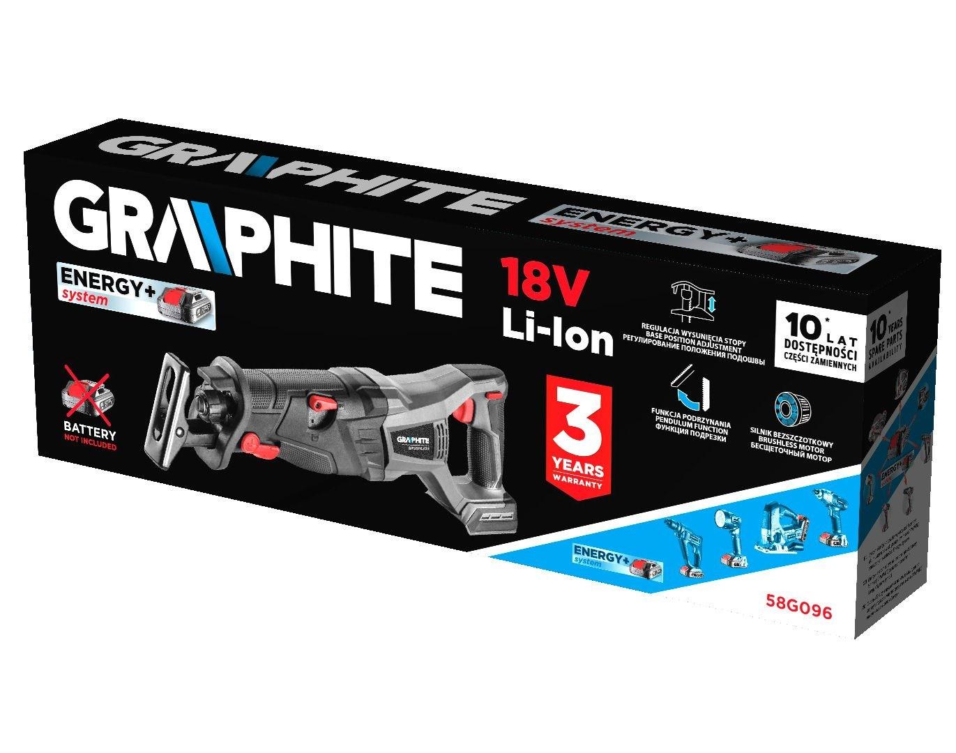 Bajonetsav 18V GRAPHITE Energy+ (uden batteri) – 2,64 kg billede