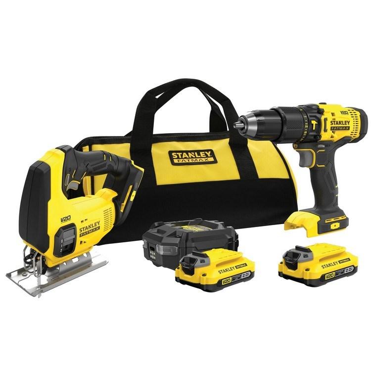 Bore-/skruemaskine sæt STANLEY V20 SFMCK465D2T (SFMCD711 + SFMCS600) 2×2,0 Ah billede