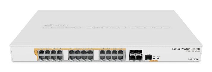 Netværksswitch MikroTik CRS328-24P-4S+RM, Managed L2/L3, Gigabit, PoE, 1U, hvid billede