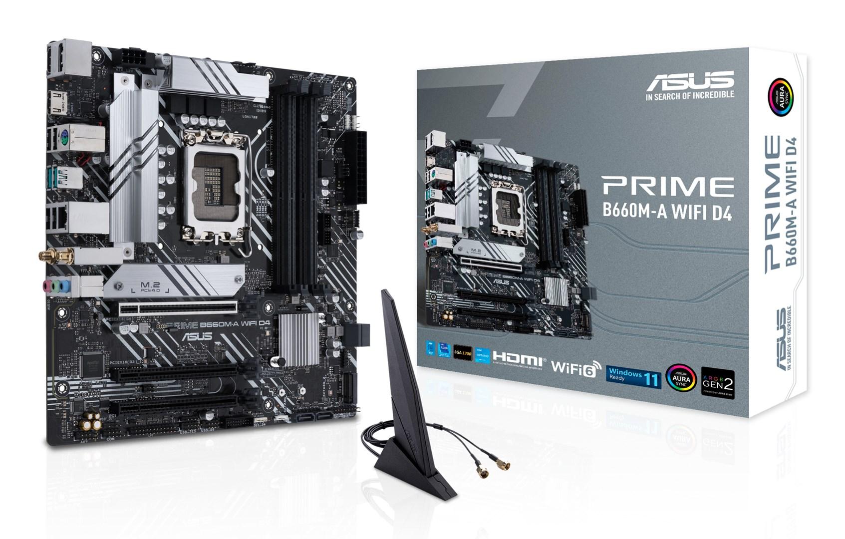 Bundkort ASUS PRIME B660M-A WIFI D4 - Intel B660, LGA 1700, micro ATX billede